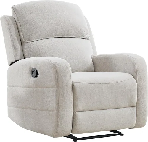 Miniatura 8 de EBELLO Juego de sofá reclinable manual para sala de estar, sofá reclinable de tela suave para sala de reuniones, respaldo y apoyabrazos acolchados