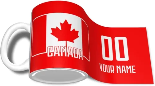 Miniatura 4 de Taza de café personalizada de Canadá diseñada y fabricada en Estados Unidos, taza de fútbol de cerámica personalizada de la Copa Nacional, añade tu