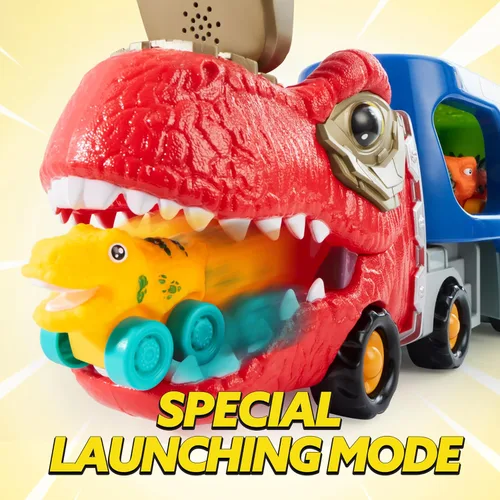 Miniatura 2 de JOYIN Juguetes de Camión de Dinosaurios para Niños, Juguetes para Niños de 3, 4 y 5 Años, Juguete de Camión Transportador de Dinosaurios con 6