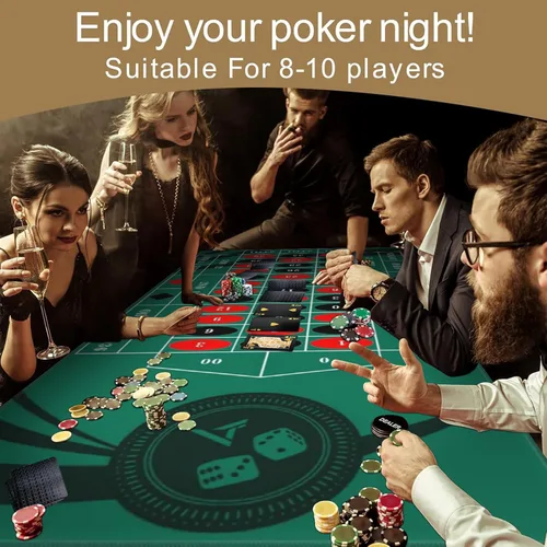 Miniatura 2 de AQQA Tapete de mesa de ruleta de 70 x 35 pulgadas, duradero, resistente al agua, hecho de goma de 0.118 in de grosor, reforzado con costuras Rojo