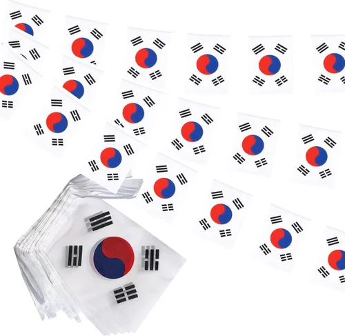 Miniatura 13 de Banderas de cuerda de 100 países, banderines internacionales, banderas del mundo para bares olímpicos, clubes deportivos, decoraciones escolares