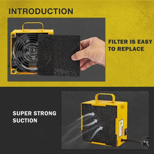 Miniatura 5 de KOTTO Absorbedor Eliminador de Humo de Soldadura Extractor de Humos Absorbedor de Prevención de Humo Ventilador de Trabajo DIY para Estación