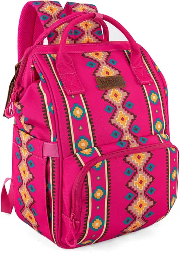 Miniatura 18 de Wrangler - Mochila Azteca Organizada, Mochila de Día, Bolsa de Viaje para Bebé con Correa para Silla de Paseo y Bolsillos Laterales para Botellas