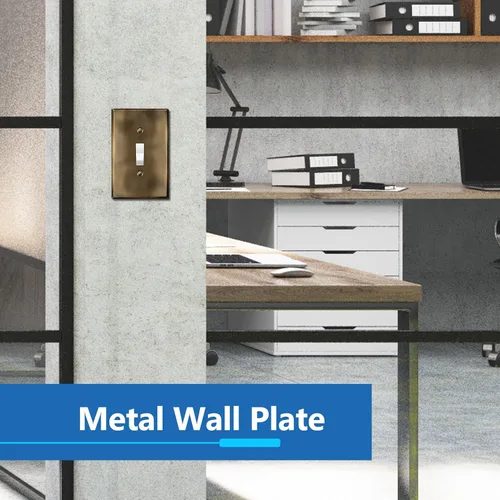 Miniatura 2 de LIDER Placa de Pared de Metal para Interruptor de Luz de Palanca, Cubierta de Interruptor de Acero Inoxidable, Resistente a la Corrosión