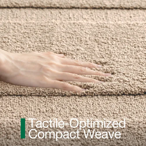 Miniatura 4 de LUMI Alfombras de baño ultrasuaves antideslizantes con parte trasera de goma, absorbente y lavable, de secado rápido, alfombra de felpa de Beige