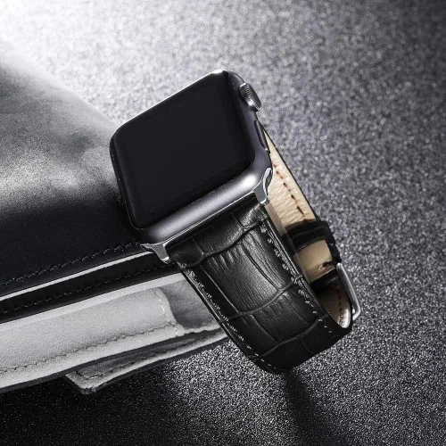 Miniatura 5 de Compatible con correas de Apple Watch de 1.929 in, 1.811 in, 1.772 in, 1.732 in, 1.654 in, 1.614 in, 1.575 in, 1.496 in, correa de repuesto de piel
