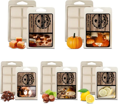 Miniatura 7 de Mountain Kettle Wax Melts, cubos calentadores de cera derretida, cubos calentadores de cera, paquete de 5 (paquete de otoño)