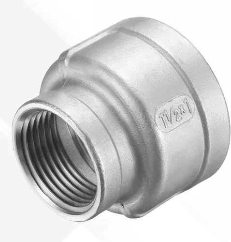 Miniatura 3 de HARFINGTON Acoplamiento Reductor 1-1/2" x 1" NPT Roscado Hembra 304 Acero Inoxidable Reductor Cónico Conexión de Tubería Fundida Adoptado para Tubo