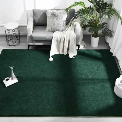 Miniatura 2 de FlyDOIT - Alfombras para dormitorio y sala de estar, 4x6 pies, verde oscuro, súper suaves, cómodas, espesadas, de espuma viscoelástica