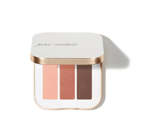 Miniatura 12 de Sombra de ojos PurePressed triple de jane iredale, color mineral altamente pigmentado, fórmula de larga duración y resistente a arrugas, segura