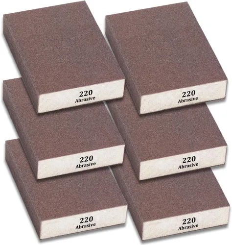 Miniatura 11 de Tnisesm Bloques de lijado de 60 granos, esponja de lijado para paneles de yeso, madera, metal, lavables y reutilizables, lavables y reutilizables, 6