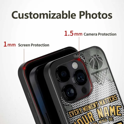 Miniatura 3 de Fundas de teléfono personalizadas con números de leyendas de baloncesto Never Die para iPhone 11, 12, 13, 14, 15, 16, 17, Pro Max Plus Mini X 6, 7