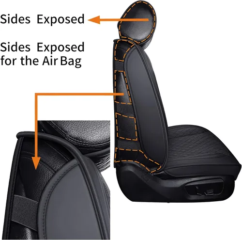 Miniatura 4 de YIERTAI Fundas universales para asientos delanteros compatibles con Hyundai Tucson Elantra Sonata Nissan Rogue Crosstrek Honda CRV Buick Century