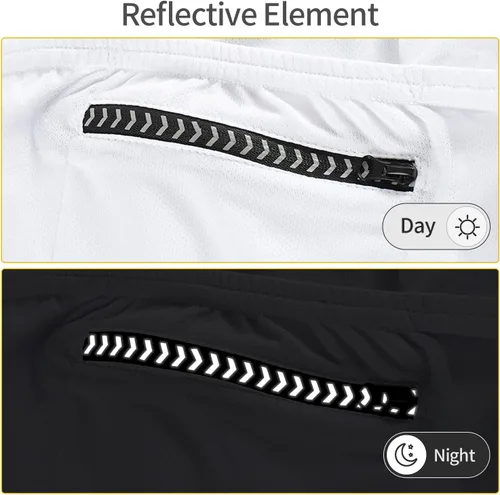 Miniatura 21 de BERGRISAR Camisetas básicas de ciclismo para hombre, manga corta, bolsillos con cremallera