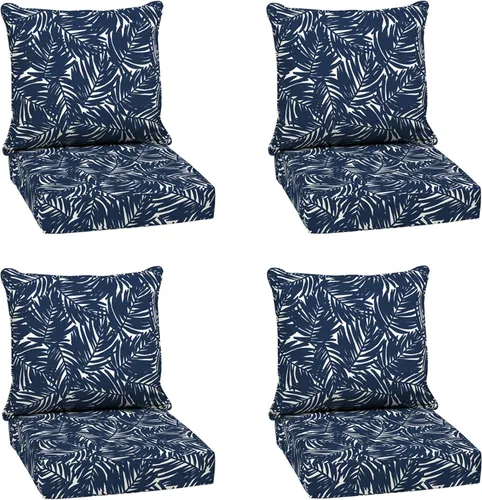 Miniatura 179 de Arden Outdoor Deep Seat Cushion Set, 24 x 24 pulgadas, Cojín para patio resistente al clima, a la lluvia y a la decoloración para silla, sofá y sofá