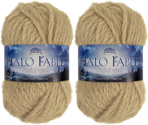 Miniatura 32 de JubileeYarn Halo Fables Yarn - 100g/Skein Bulky Polyester - North Wind Sun - 2 Skeins