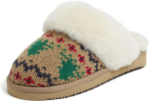 Miniatura 26 de Dearfoams Fireside Sydney Pantuflas anchas de piel de oveja para mujer, para interiores y exteriores