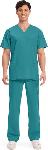 Miniatura 72 de Cherokee WW Professionals WW695 - Camisa de uniforme sanitario para hombre, con cuello en V