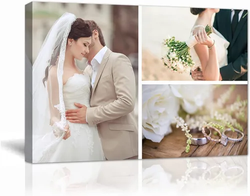 Miniatura 10 de LZIMU Personaliza tus fotos en lienzo, impresiones artísticas personalizadas para pared, fotos familiares, bodas, bebés, mascotas, collage