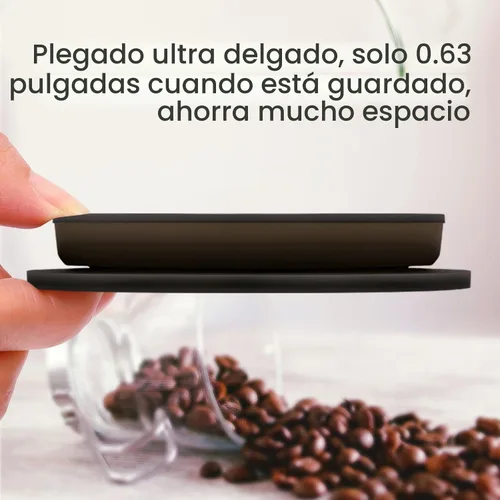 Miniatura 4 de Paquete de 2 goteros plegables sin papel, para verter sobre cafetera, para viajes, para acampar, para verter sobre café, 1 taza, color negro
