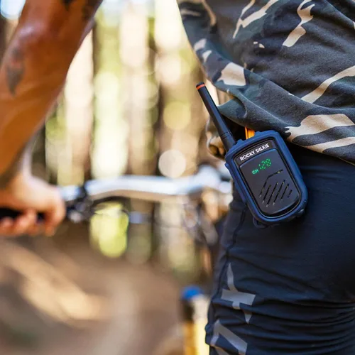 Miniatura 5 de Rocky Talkie Radio de Montaña - Walkie Talkie de Largo Alcance, Radio Portátil FRS, Vida de Batería de 4 Días, Máxima Durabilidad, 1 Paquete