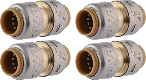 Miniatura 7 de SharkBite Max Acoplamiento de 1/2 Pulgada, Fabricado en los Estados Unidos, Paquete de 12, Accesorio de Plomería de Latón Push to Connect, UR008