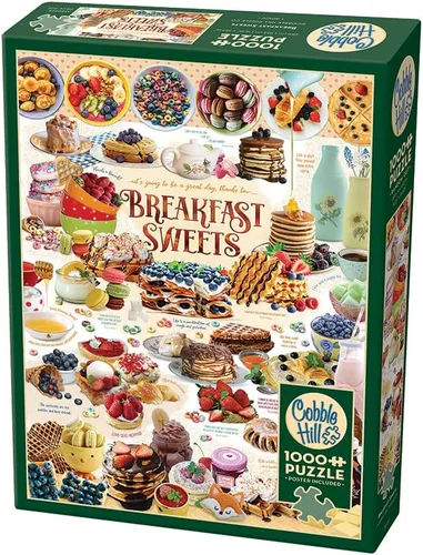 Miniatura 4 de Cobble Hill - Rompecabezas de 1000 piezas, dulces de desayuno, póster de muestra incluido