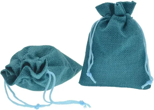 Miniatura 5 de 50 bolsas de arpillera con cordón, pequeñas bolsas de regalo de lino, bolsas de joyería de yute para recuerdos de boda, fiestas, manualidades