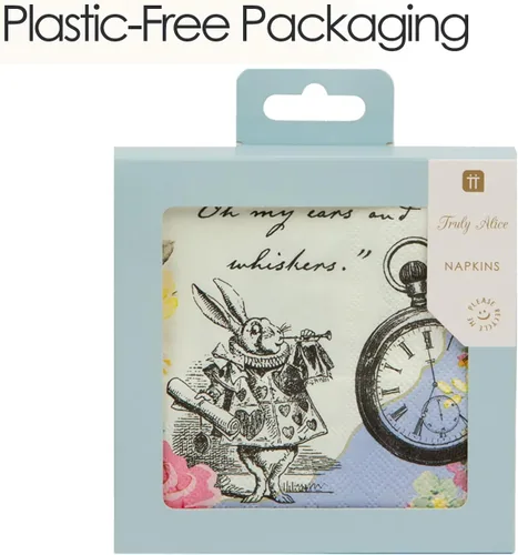 Miniatura 4 de 20 servilletas desechables de Alicia en el país de las maravillas, sombrerero loco para fiesta de té, para decoración de mesa, cumpleaños, día