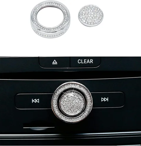 Miniatura 10 de CONGCONG para Mercedes Benz Cubierta de Control de Medios Interior Bling Accesorios de Cristal Compatible con Accesorios Mercedes-Benz