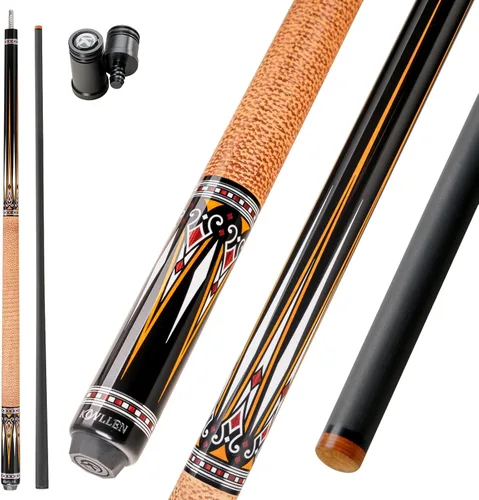KONLLEN Carbon Fiber Pool Cue Stick 58-inch Professional Pool Sticks for Adults Full Carbon Technology Low Deflection Pool Cue Billiard Cues with