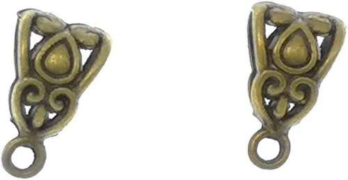 Miniatura 4 de 100 piezas de aleación de cuentas de conector para bricolaje, collar, pulsera, joyería colgante adaptador (plata antigua) por Alimitopia, Zinc