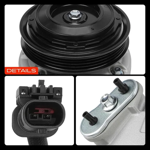 Miniatura 9 de A-Premium Compresor de aire acondicionado de CA con embrague compatible con Chevrolet Silverado 1500 2016-2018 y GMC Sierra 1500 2016-2018, 5.3L