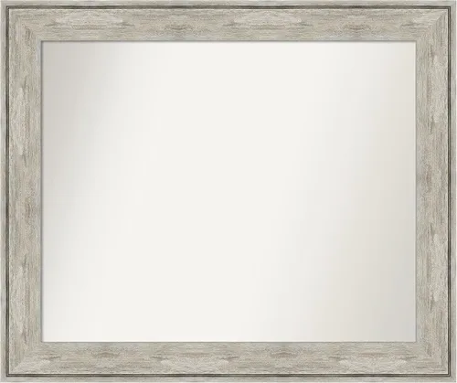 Miniatura 382 de Amanti Art Espejo de baño plateado para sobre fregadero, 28 x 47 pulgadas, espejo rectangular de plata imperial, marco de madera tradicional de gran
