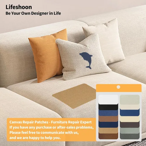 Miniatura 7 de Fabric Repair Patches, Canvas Self-Adhesive Fabric Patches Tape Durable, DIY Large Canvas Repair for Sofa, Couches, Furniture, Chair, Clothing