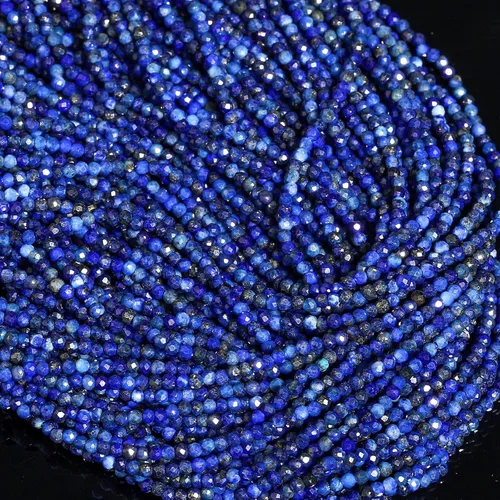 Miniatura 33 de 180 piezas 2mm Cuentas de piedras preciosas de turquesa africana natural facetada redonda suelta para hacer joyas