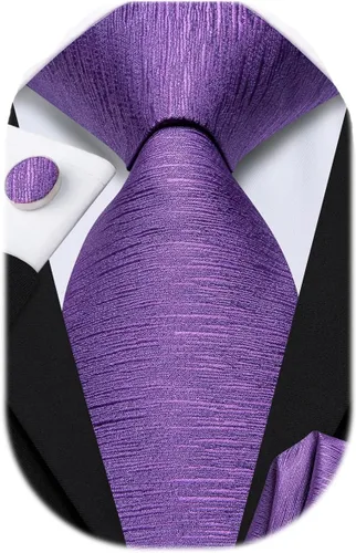 Miniatura 195 de Dubulle Corbata tejida de cachemira para hombre y gemelos de pañuelo para hombre, conjunto de gemelos para boda formal y negocios