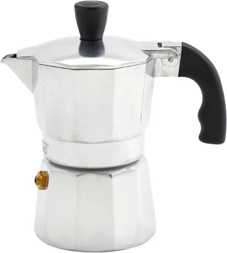 Miniatura 12 de IMUSA USA B120-43V, Cafetera de expreso de aluminio para estufa de 6 tazas, plateada