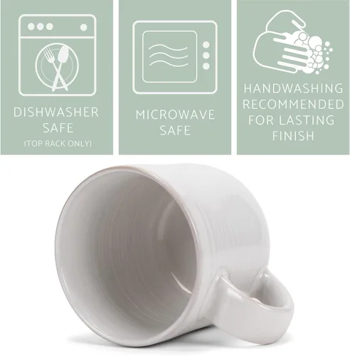 Miniatura 4 de Elanze Designs Taza de café de cerámica con esmalte reactivo brillante de 17 onzas líquidas para la cocina de todos los días, grado alimenticio