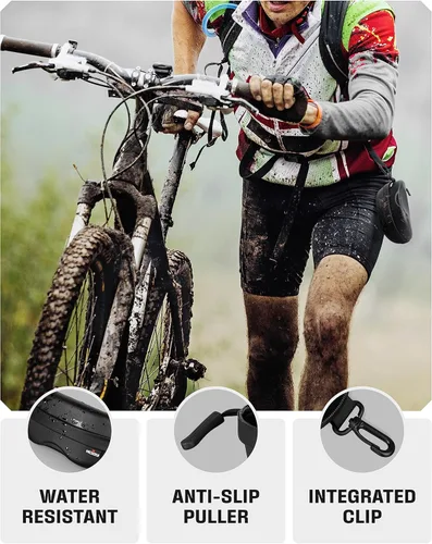 Miniatura 7 de NoCry Gafas de seguridad tintadas con lentes envolventes antiarañazos, protección UV400 y funda de seguridad resistente al agua con clip, funda