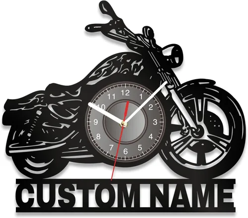 Miniatura 11 de Letrero de Reloj de Garaje Personalizado, Reloj de Pared de Metal para Garaje, Reloj de Pared de Herramientas de Reparación de Automóviles con Luz