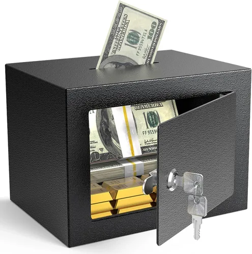 Miniatura 11 de [1.2 pies cúbicos] Caja de seguridad PATRON con llave, seguridad digital para el hogar, cajas fuertes de gabinete para documentos en efectivo, cajas
