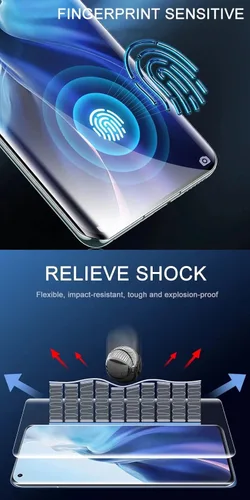 Miniatura 2 de Protector de pantalla frontal flexible para OnePlus 8/8 5G / 8 5G UW 6.55 "1+8 3D Película de hidrogel transparente TPU sensible al tacto Desbloqueo