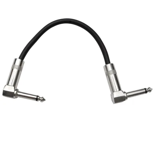 Miniatura 2 de Seismic Audio - SAGPC6-6 - Paquete de 6 cables de efectos profesionales para placa de pedal de 1/4 pulgadas, cables de conexión en ángulo recto