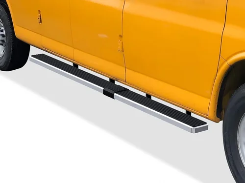 Miniatura 8 de APS Estribos de 6 pulgadas, color negro mate, compatibles con Chevy Express GMC Savana 1500 2500 3500 2003-2026 Van de tamaño completo de 3 puertas