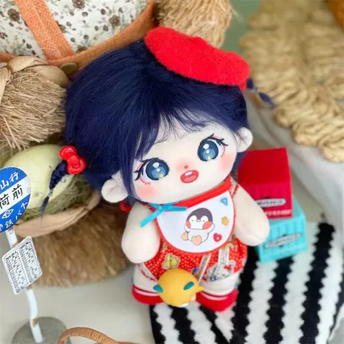 Miniatura 5 de niannyyhouse Muñeca de Peluche de 8" para Niña Cuerpo Relleno Humanoide sin Atributo 8" Cuerpo Normal Ropa Vestible para Vestir Regalos