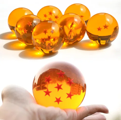 El novedoso juego de bolas de juego transparentes de dragón de juguete para niños contiene 7 bolas de juego transparentes de dragón de 1.7 pulgadas