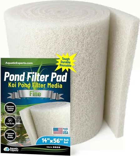 Miniatura 14 de Aquatic Experts Almohadilla de filtro clásica para estanque Koi FINE – Filtro de estanque en rollo blanco a granel, filtros de estanque ultra