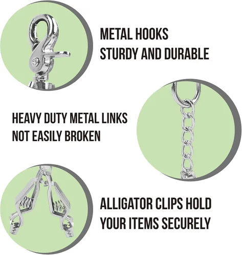Miniatura 2 de MELOTOUGH Clips de Guante de Metal de Servicio Pesado Clips de Guantes para Trabajo Portadores de Guantes Clip de Guante de Seguridad con 2 Pinzas
