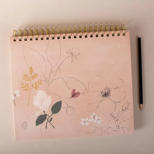 Miniatura 2 de Fringe Studio - Cuaderno de bocetos en espiral de tapa dura, diseño botánico, 80 hojas perforadas, 11 x 9 pulgadas, colección Megan Galante Botanica